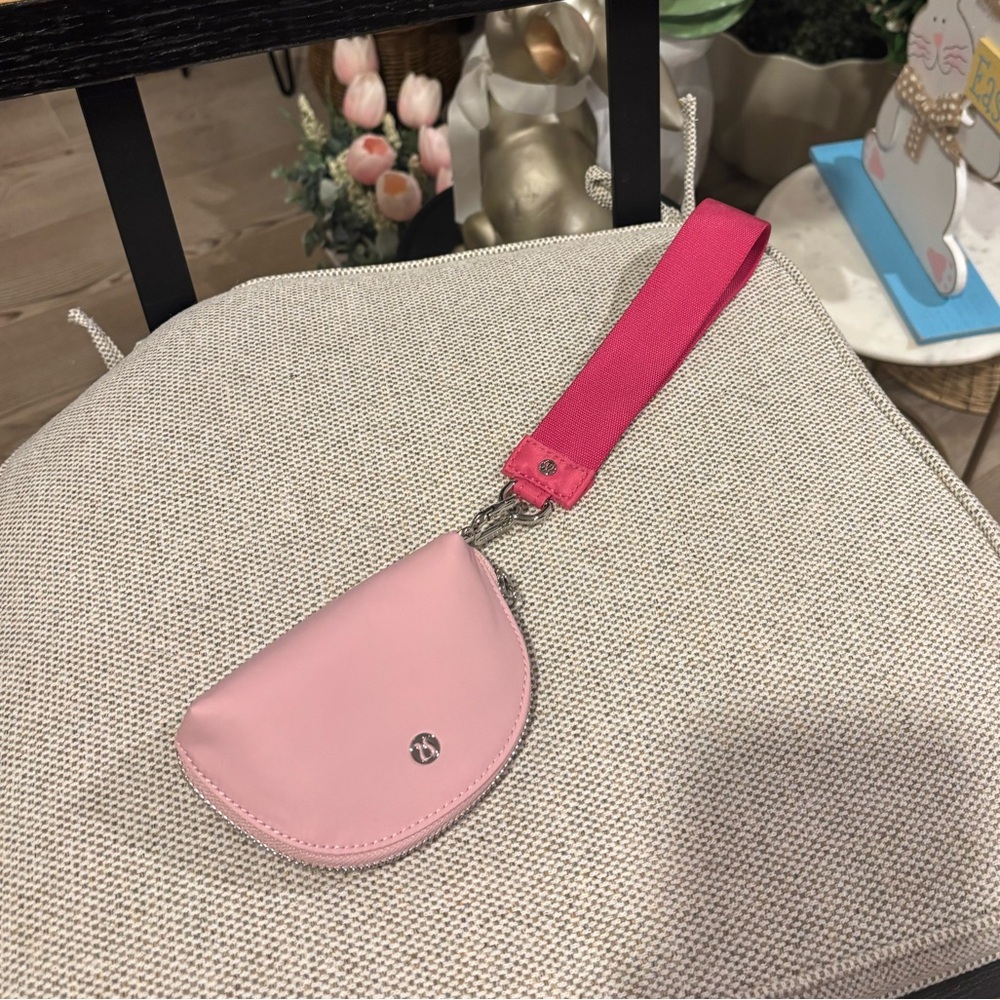 Lululemon Pink Wristlet with darker pink strap - NWOT